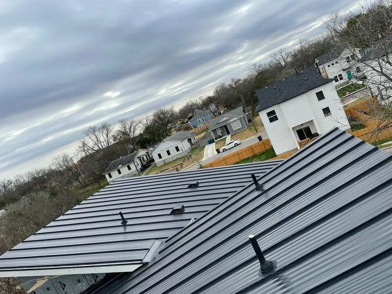 Standing seam metal roof panels with vents for Skylight Repair in Albert Lea